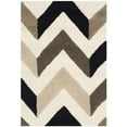thumbnail image 6 of SAFAVIEH Cambridge Percival Zig Zag Stripes Wool Area Rug, Ivory/Black, 3' x 5', 6 of 10