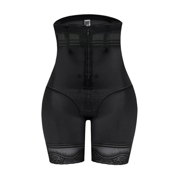 Herrnalise Firm Tummy Compression Bodysuit Shaper with Butt Lifter Women Postpartum Slimming Pants Closed Small Stomach Thin Legs Magical Shapewear Closed Belly Pants Large Size Black