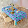 thumbnail image 3 of Daisy Flower Blue Blooms Pattern Rectangle Tablecloth 60"x120",Waterproof Polyester Rectangle Table Cloth, Wipeable Spillproof Polyester Tablecloth for Dining, Camping, Indoor and Outdoor, 3 of 6