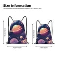 thumbnail image 2 of Disketp Planet Pastel Galaxy Drawstring Backpack Drawstring Gym Bags Draw String Bags for Sports, Gym, Travel, Swimming, Beach-Small, 2 of 6