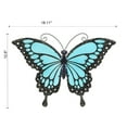 thumbnail image 5 of LuxenHome Blue Butterfly Glass and Metal Outdoor Wall Decor, 5 of 9