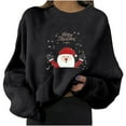 thumbnail image 2 of Qiopertar Mode Femme Décontractée Imprimé Col Rond Manches Longues Amples Hauts Courts Blouse Chandails en Molleton Sans Capuche Offres de la Semaine Liquidation à Moins de 5$ jusqu'à 90 % de Réduction, 2 of 6