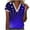 Purple, variant on Patlollav Women Tshirts Under $10, Women's Summer Tops V-Neck Lace Patchwork Printed Short Sleeve Casual Blouse S-Xxxl