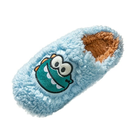 

Bedroom Cotton Comfortable Slippers Women Slippers Autumn And Winter Fashion Comfortable Warm Cute Dinosaur Cartoon Solid Color Indoor