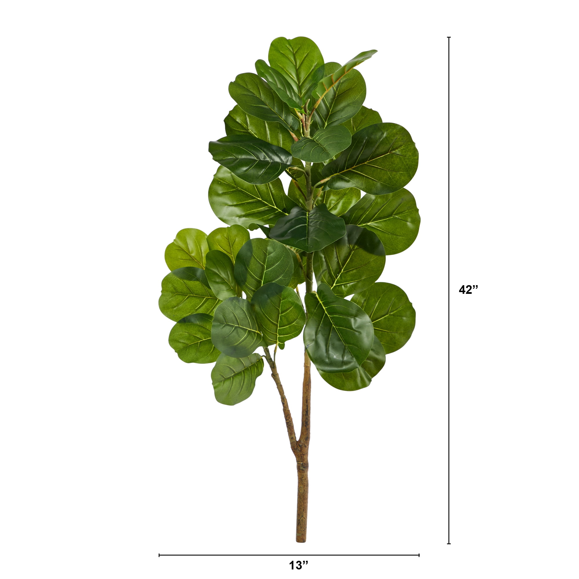 Nearly Natural 3.5' Fiddle Leaf Fig Artificial Tree (No Pot)