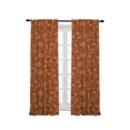 thumbnail image 3 of 3S Brother's Home Décor Curtains BOHO Design Set of 2 Panels Velvet Look Hanging Back Tap and Rod Pocket Décor Nursery Room Bedroom Kitchen Window - Made in Turkey 36Brick (52"Wx72"L), 3 of 6