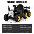 thumbnail image 2 of Pemberly Row 12V Kids Ride On Tractor with Trailer Ground Loader Black, 2 of 8