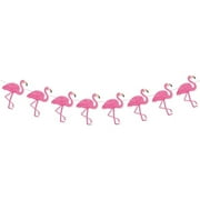 Hawaiian Decoration Banner Summer Beach Garlands Flamingo Flower Bird Birthday Paper Garland Happy Aloha Luau Party Banner E