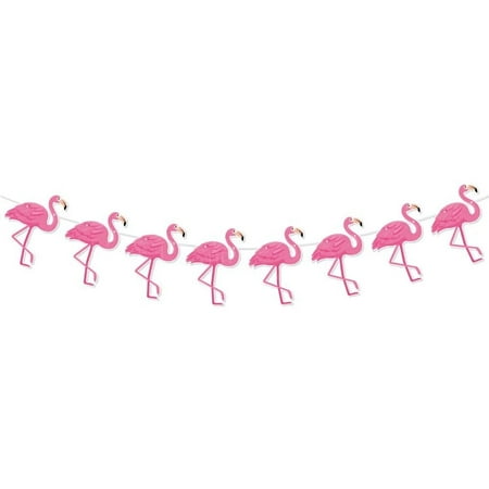 Hawaiian Decoration Banner Summer Beach Garlands Flamingo Flower Bird Birthday Paper Garland Happy Aloha Luau Party Banner E