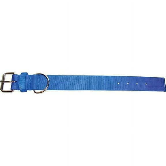 Leather Brothers 200N-BL23 2 x 23 in. Bravo 2 Ply Nylon Dog Collar, Blue