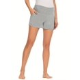 thumbnail image 5 of Yawrut Women's Maternity Shorts, Soft High-waisted Wrap Around The Abdomen, Light grey Pocket Fashionable Yoga Women Shorts For Pregnant, 5 of 6