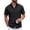 Black, variant on COOFANDY Men's Summer Casual Short Sleeve Button Down Shirt - Untucked Fit Dress Shirt with Pocket