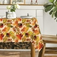 thumbnail image 4 of Fall Tablecloth 60x84 Inch Rectangular, Thanksgiving Autumn Harvest Watercolor Leaf Table Cover for Party Picnic Dinner Decor, 4 of 6