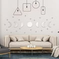 thumbnail image 3 of 1Set Moon Phase Mirror Wall Decals 3D Acrylic Moonphase Mirrors Moon Star Wall Sticker Silver Self Adhesive Ornament Scandinavian Natural Decor for Nursery Bedroom Decoration, 3 of 4