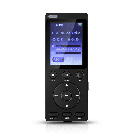 AGPTEK Voice Recorder 8GB PCM Digital Audio MP3 Music Player, Built-in Loudspeaker,1.8