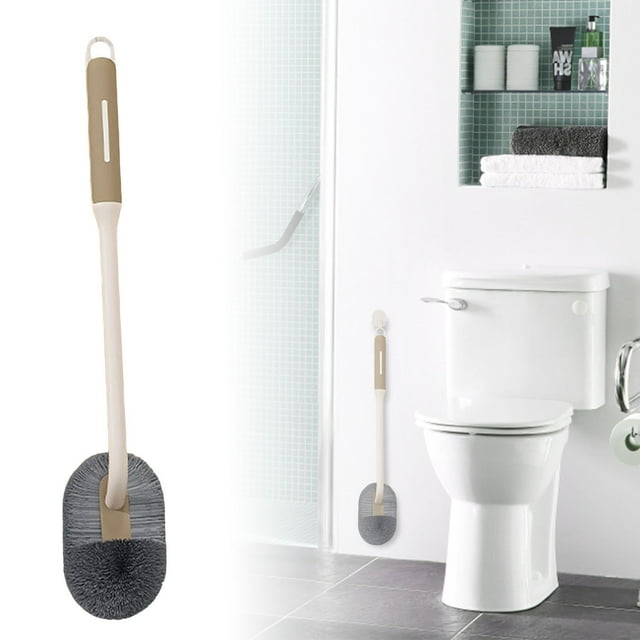 Escobilla De Baño Suave Para Inodoro, De Pared, Con Mango Largo, Para Uso Doméstico, Sin Ángulos Muertos, Escobilla De Baño Para Inodoro De Cuclillas, Escobilla De Baño