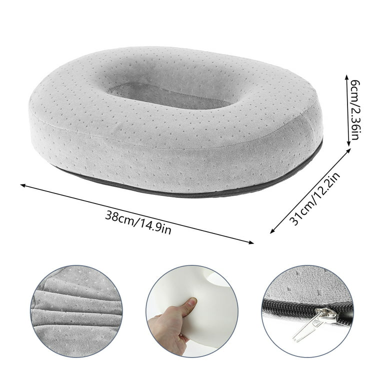 BUTORY Donut Pillow for Tailbone Pain Memory Foam Hemorrhoids Pain Relief  Office Chair Cushion for Back,Sciatica,Orthopedic Surgery Recovery