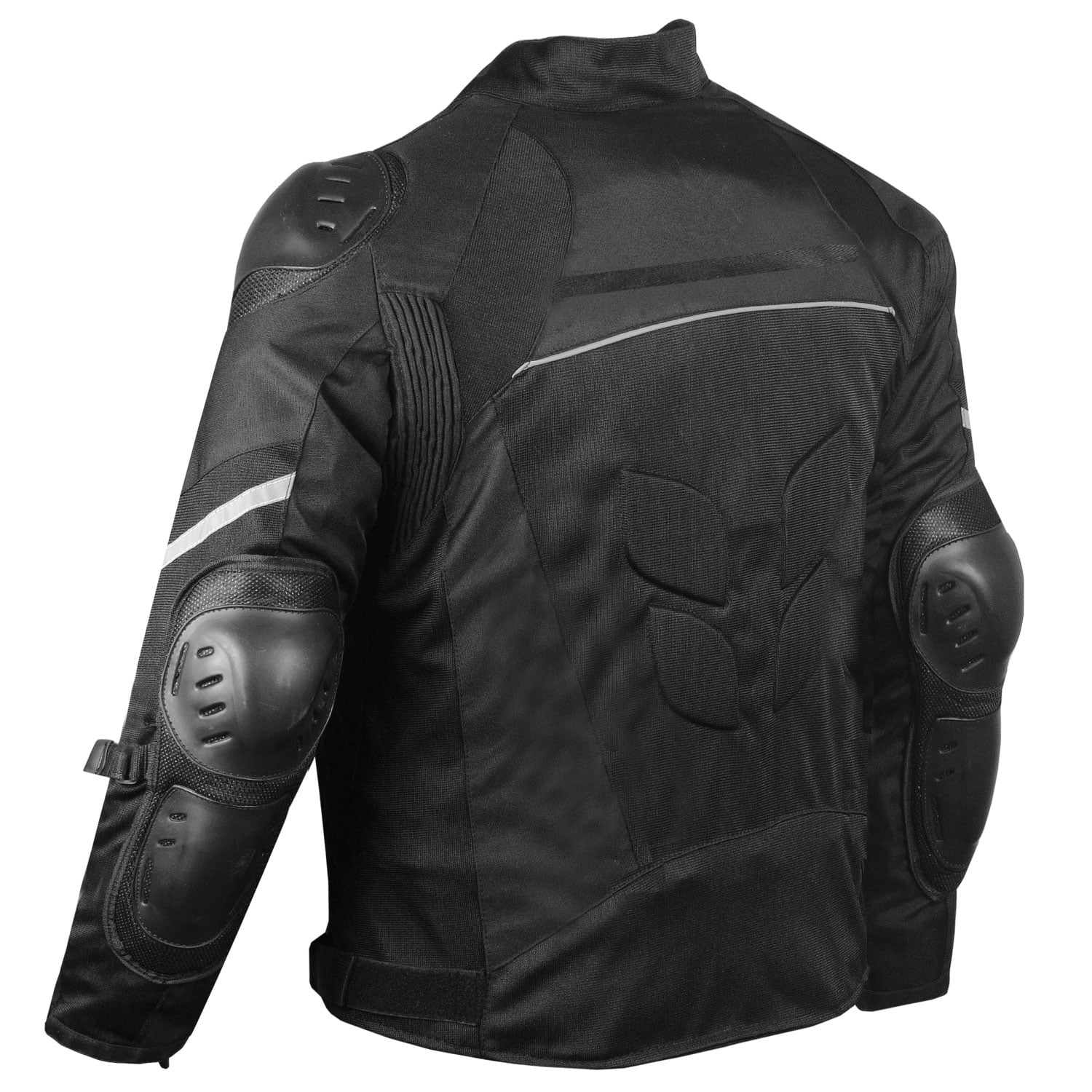 AirTrek Men Mesh Motorcycle Touring Waterproof Rain Armor Biker Jacket  Black S