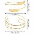 thumbnail image 6 of DESIGNICE 2Pcs Gold Bangles for Women Adjustable Arm Cuff Jewelry Electroplating Process Gold Arm Cuff for Women Sister Gifts Colormixing1, 6 of 7