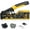 Yellow, variant on Pass Through RJ45 Crimp Tool with 10PCS Cat7 Connectors and Strain Relief Boots, Ethernet Wire Cutter Crimper for Cat7 Cat6A Cat6 Cat5e Cat5 RJ45 Connectors, Green