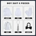 thumbnail image 2 of Lycody Boy's Formal Suit Set 6 piece Slim Fit Kids Tuxedo Suits for Wedding Teen Toddler Boy Dress Suit Outfit, 2 of 7