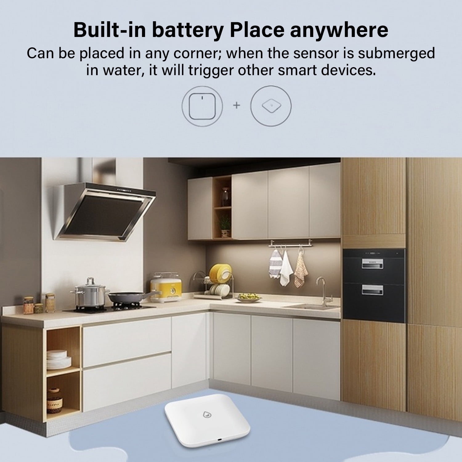 Water Leak Sensor, Zigbee 3.0 Smart Water Detector with App Alert, Low Battery Warning, for Home Kitchen, Bathroom, Basement, No Hub Required