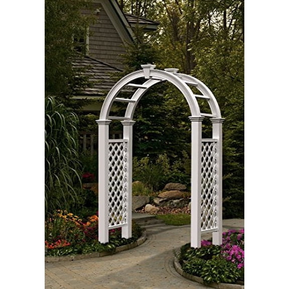 Vita 60" x 102.25" Nantucket Legacy Vinyl Arbor, White VA84250