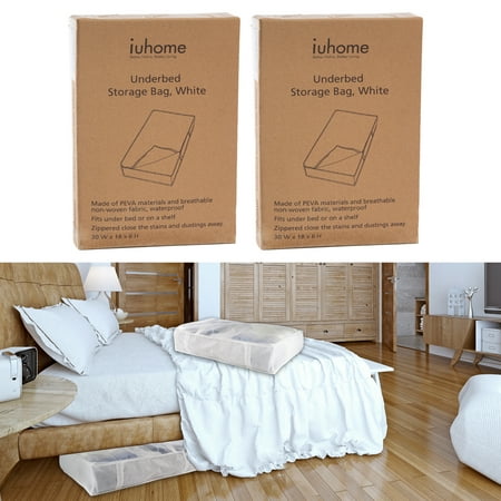 iuhome (2 Pack) Underbed Storage Containers 30 x 18 x 6” Storage Bags For Clothes Toys Shoes With