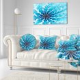 thumbnail image 3 of Designart Light Blue Fractal Flower Pattern - Abstract Throw Pillow - 12x20, 3 of 5