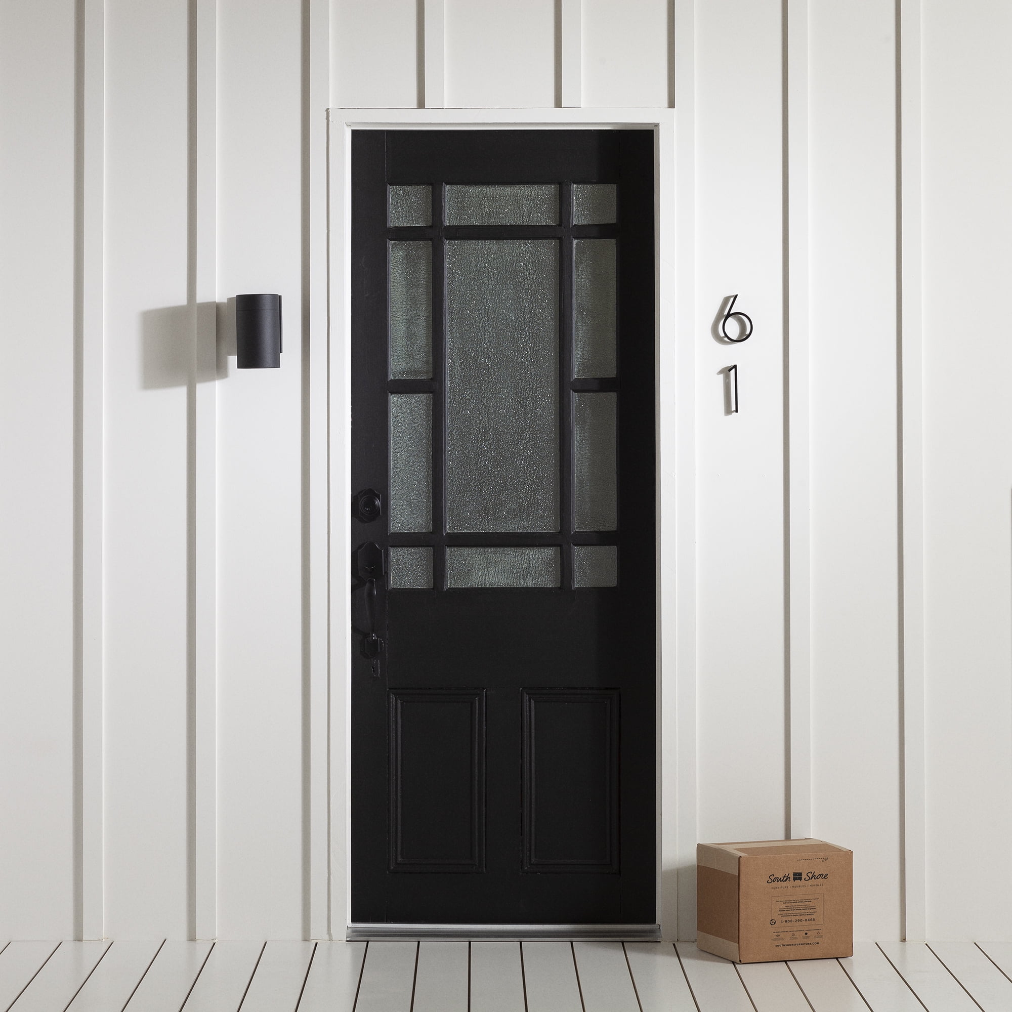 Table d'appoint flottante avec éclairage DEL, fini Blanc solide, collection Essence de Meubles South Shore