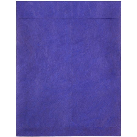 JAM Paper & Envelope 10 x 13 Tyvek Envelopes, Blue, 10/Pack