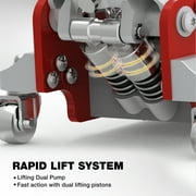 JACK BOSS Floor Jack 3 Ton Hydraulic Low Profile Aluminum and Steel Racing Car Jack with Dual Pump, Rapid Lift