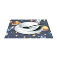 thumbnail image 3 of Space Stars Astronauts Fish 12×18 inch Placemats Heat Resistant Washable Foldable Rectangular Placemats Set Decoration Indoor Outdoor for Kitchen Dining Table 1PC, 3 of 8