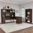 thumbnail image 7 of Bush Furniture Somerset 72W L Desk with Hutch & 5 Shelf Bookcase in Cherry, 7 of 7