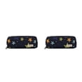 thumbnail image 3 of sweethay Estuche de poliéster multicolor con espacio fijo para bolígrafos y tarjetas - Patrón múltiple Gran capacidad Gran apertura NightSky Cielo nocturno 2piezas, 3 of 6