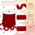 thumbnail image 3 of Cinta de terciopelo vintage Uxcell, para envolver regalos, cinta de doble cara para manualidades, lazos, coronas, empaques de ramos de Navidad en rojo oscuro, 3 of 7