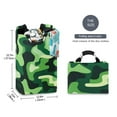 thumbnail image 2 of Yayeee Freestanding Laundry Hamper with Handle Collapsible Large Storage Basket for Clothes, Green Camouflage Pattern, 2 of 7