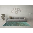 thumbnail image 3 of Ahgly Company Indoor Round Abstract Light Blue Contemporary Area Rugs, 3' Round, 3 of 4