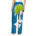thumbnail image 3 of Xecao Goose Holding an Umbrella Women's Straight Lounge Pajama Pants: The Epitome of Relaxed Sleepwear, 3 of 9