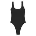 thumbnail image 3 of Traje de baño sexy para mujer, con espalda baja y almohadillas para el pecho, control de abdomen, tanga de baño. Negro, 3 of 4