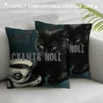 thumbnail image 3 of Orinice Cat Theme Decorative Throw Pillow Cover for Home Couch Living Room Bed Sofa - Short Plush Pillowcase 1PC 22x22in, 3 of 5