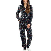 jovati Womens Fashion Casual Hooded Pajamas Print Christmas Romper Homewear