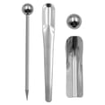 thumbnail image 1 of Juego de 4 bolas de presión para baldosas, con doble orificio y costura de presión, de acero inoxidable, para baldosas de cerámica, herramienta para lechada de cemento (plateada), 1 of 5