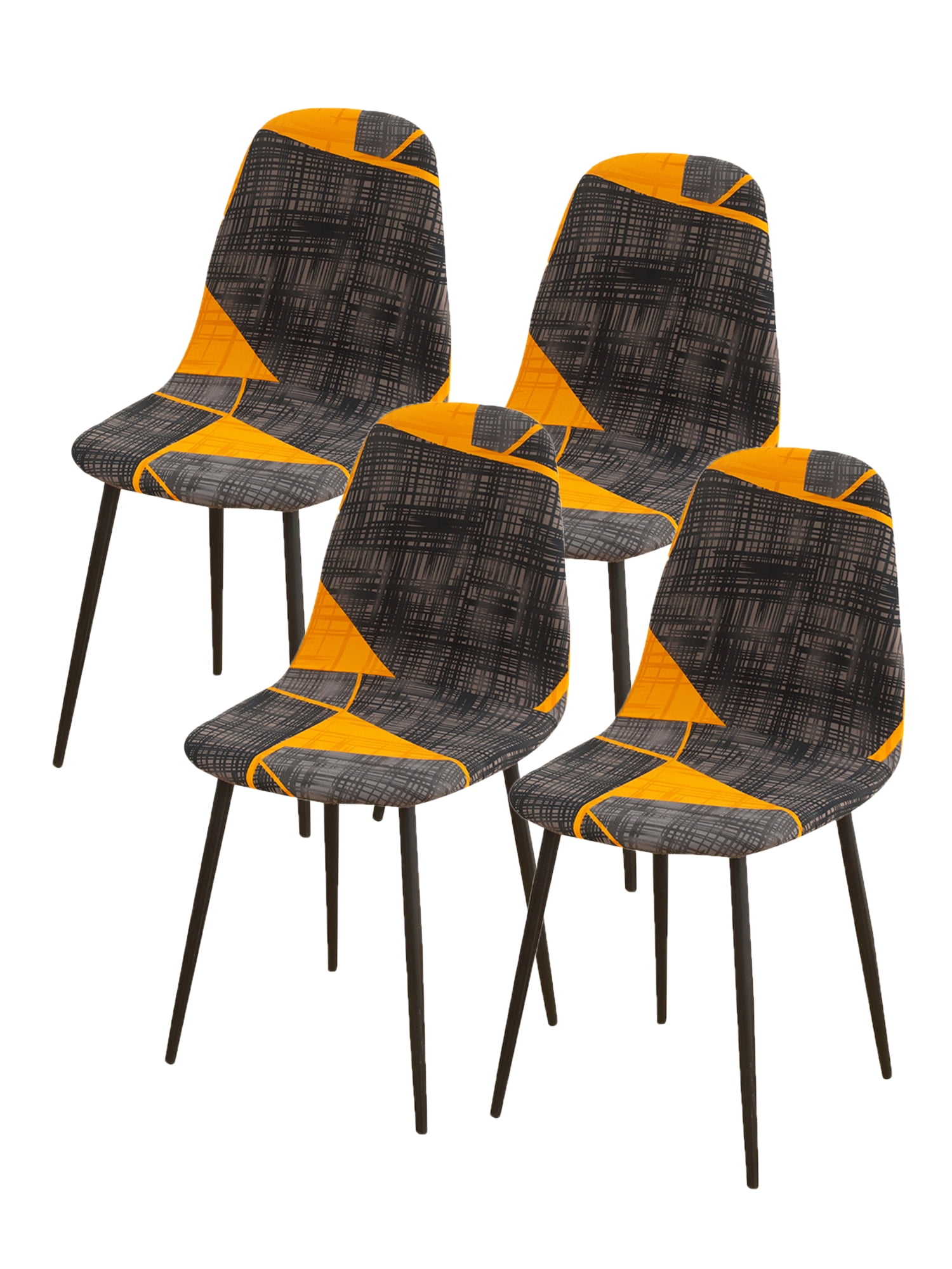 KBOOK Printed Shell Chair Cover Mid Century Modern Shell Chair