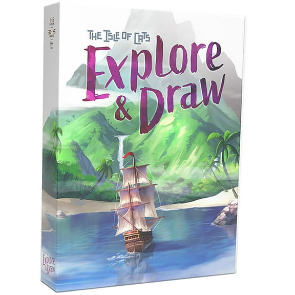 The Isle of Cats: Explore & Draw - Boardgame, Ages 10 , 1-6 Players, 30-45 Min