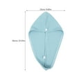 thumbnail image 4 of HEATSHAKING Hair Towel Wrap for Women Microfiber Blue Water Absorption 1Set, 4 of 5
