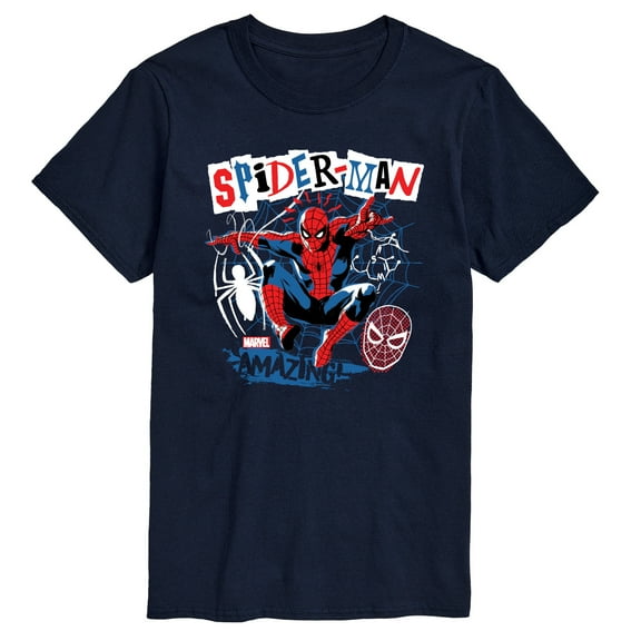 Marvel Spider-Man - Punk Poster Style - Men's Short Sleeve Graphic T-Shirt