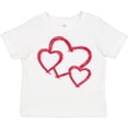 thumbnail image 3 of Inktastic Three Red Hearts Boys or Girls Toddler T-Shirt, 3 of 5