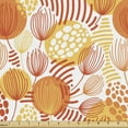 thumbnail image 1 of Abstract Fabric by the Yard, Floral Formations Nature Themed Design in Tangerine Tones, Upholstery Fabric for Dining Chairs Home Decor Accents, Mustard Burnt Orange by Ambesonne, 1 of 5