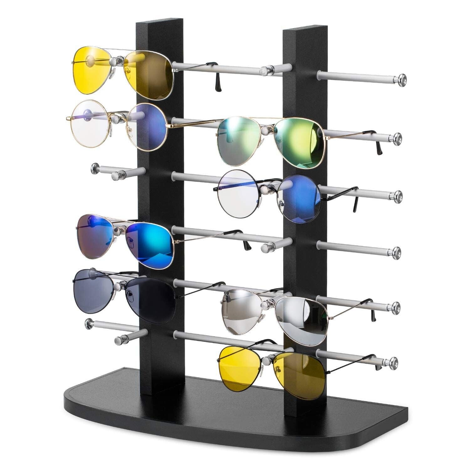 POLMART Sunglasses Display Stand Rack Eyeglasses Holder Organizer for